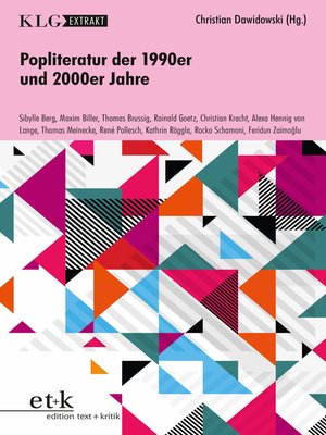 cover image of KLG Extrakt--Popliteratur der 1990er und 2000er Jahre